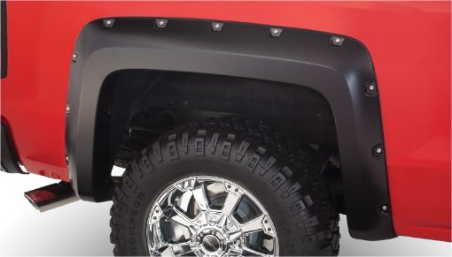 Picture of Bushwacker 14 - 18 Chevy Silverado 1500 Fleetside Pocket Style Flares 2pc 69.3in Bed - Black