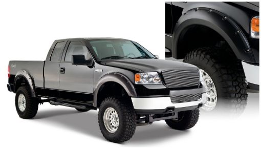 Picture of Bushwacker 04 - 08 Ford F - 150 Styleside Pocket Style Flares 4pc 66.078.096.0in Bed - Black