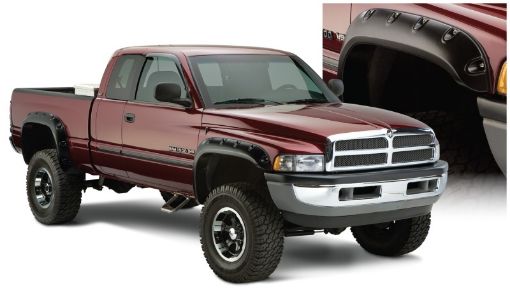 Picture of Bushwacker 94 - 01 Dodge Ram 1500 Fleetside Pocket Style Flares 4pc 78.096.0in Bed - Black