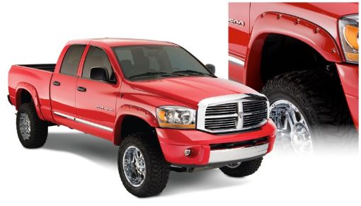 Picture of Bushwacker 06 - 08 Dodge Ram 1500 Fleetside Pocket Style Flares 4pc 97.998.3in Bed - Black