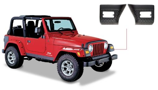 Picture of Bushwacker 97 - 06 Jeep Wrangler Trail Armor Front Corners - Black
