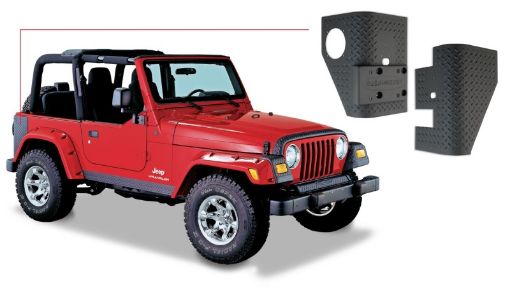 Picture of Bushwacker 97 - 06 Jeep Wrangler Trail Armor Rear Corners - Black