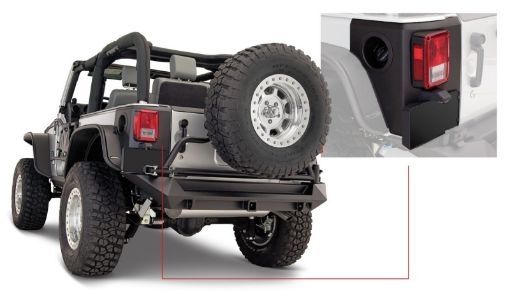 Picture of Bushwacker 07 - 18 Jeep Wrangler Trail Armor Rear Corners - Black