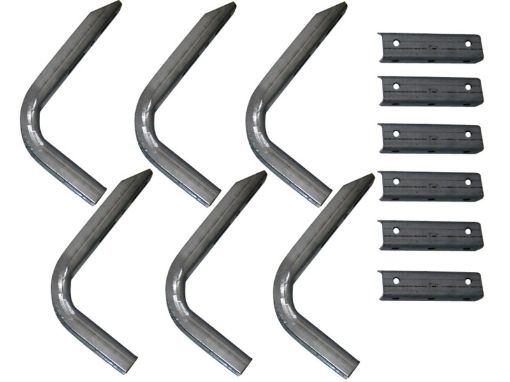 Picture of Lund 06 - 10 Jeep Commander EZ Running Board Mounting Bracket Kit - Brite