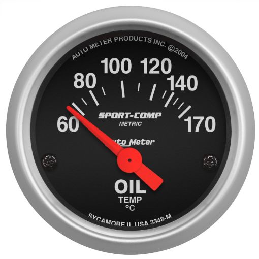 Picture of Autometer Sport - Comp 52mm 60 - 170 Degree Short Sweep Electronic Oil Temperature Gauge