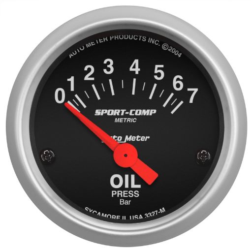 Picture of Autometer Sport - Comp 52mm 0 - 7 Bar Short Sweep Electronic Oil Pressure Gauge