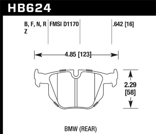 Picture of Hawk 06 BMW 330i330xi 07 - 09 335i 07 - 08 335xi 09 335d 08 - 09 328i HP Street Rear Brake Pads