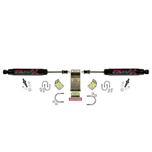 Picture of Skyjacker 2018 Jeep Wrangler JL - Black Dual Steering Damper Kit