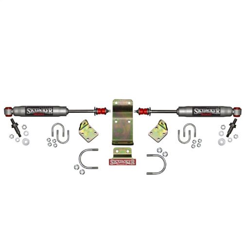 Picture of Skyjacker 2018 Jeep Wrangler JL - Silver Dual Steering Damper Kit