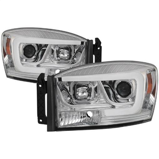 Picture of Spyder Dodge Ram 1500 06 - 08 V2 Projector Headlights - Light Bar DRL - Chrome (PRO - YD - DR06V2 - LB - C)