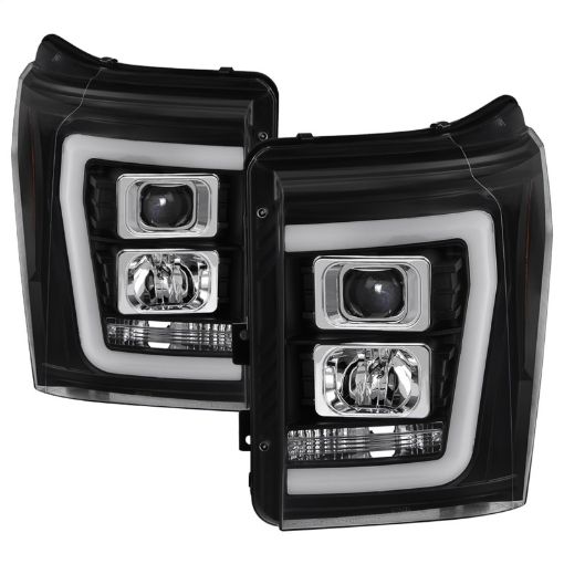 Picture of Spyder Ford F - 250F - 350F450 Super Duty 11 - 16 V2 Projector Headlights - Black (PRO - YD - FS11V2 - LB - BK)