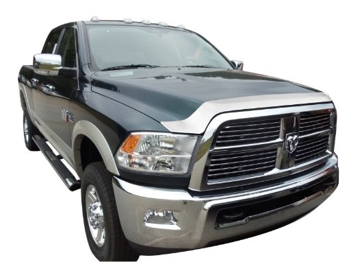 Picture of AVS 10 - 18 Dodge RAM 2500 Aeroskin Low Profile Hood Shield - Chrome