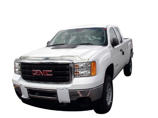 Picture of AVS 11 - 14 GMC Sierra 2500 Aeroskin Low Profile Hood Shield - Chrome