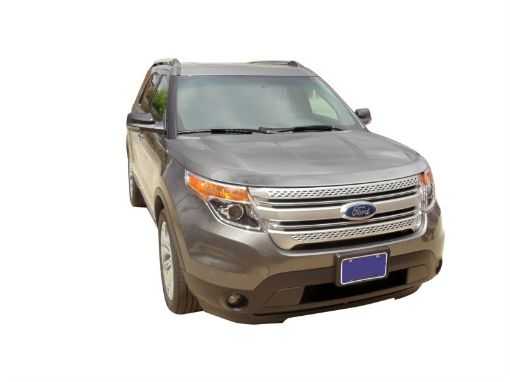 Picture of AVS 11 - 15 Ford Explorer (Excl. Sport Model) Aeroskin Low Profile Hood Shield - Chrome