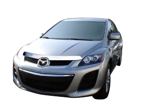 Picture of AVS 08 - 10 Mazda CX - 7 Aeroskin Low Profile Hood Shield - Chrome