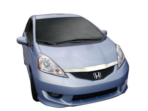 Picture of AVS 09 - 10 Honda Fit Aeroskin Low Profile Hood Shield - Chrome
