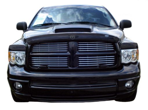 Picture of AVS 03 - 05 Dodge RAM 2500 Bugflector Deluxe 3pc Medium Profile Hood Shield - Smoke