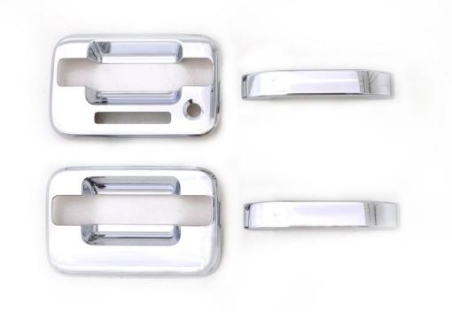 Picture of AVS 04 - 14 Ford F - 150 (2 Door wKeypad) Door Handle Covers (2 Door) 4pc Set - Chrome