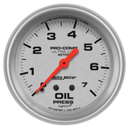 Picture of Autometer Ultra - Lite 66.7mm METRIC 0 - 7 KgCM 2 Oil Pressure Mechanical Gauge