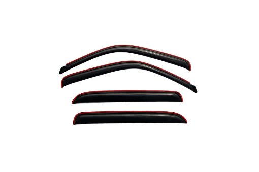 Picture of AVS 02 - 06 Cadillac Escalade EXT Ventvisor In - Channel Front Rear Window Deflectors 4pc - Smoke