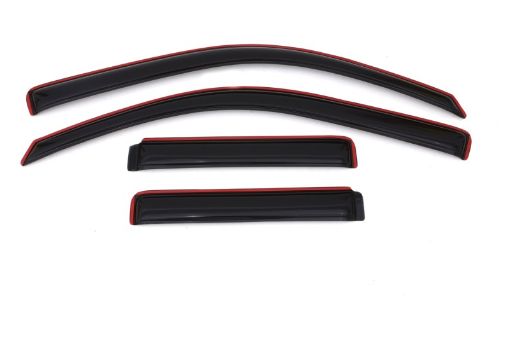 Picture of AVS 02 - 09 Chevy Trailblazer Ventvisor In - Channel Front Rear Window Deflectors 4pc - Smoke