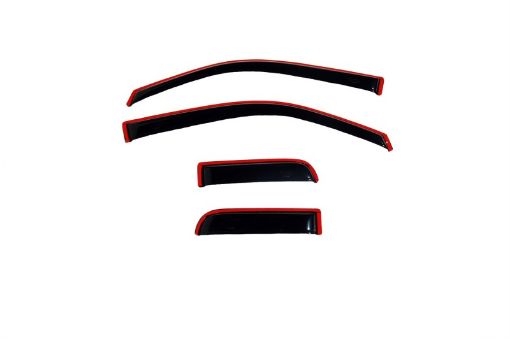 Picture of AVS 04 - 14 Ford F - 150 Supercab Ventvisor In - Channel Front Rear Window Deflectors 4pc - Smoke
