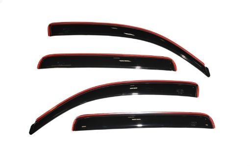 Picture of AVS 05 - 15 Toyota Tacoma Double Cab Ventvisor In - Channel Front Rear Window Deflectors 4pc - Smoke