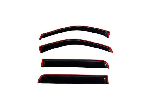 Picture of AVS 06 - 08 Lincoln Mark LT Ventvisor In - Channel Front Rear Window Deflectors 4pc - Smoke