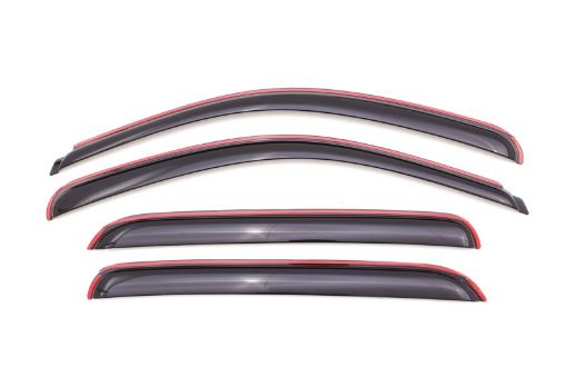 Picture of AVS 07 - 13 Chevy Avalanche Ventvisor In - Channel Front Rear Window Deflectors 4pc - Smoke