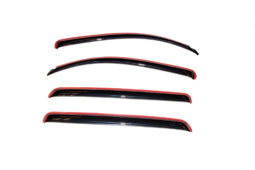 Picture of AVS 07 - 18 Toyota Tundra Crewmax Ventvisor In - Channel Front Rear Window Deflectors 4pc - Smoke