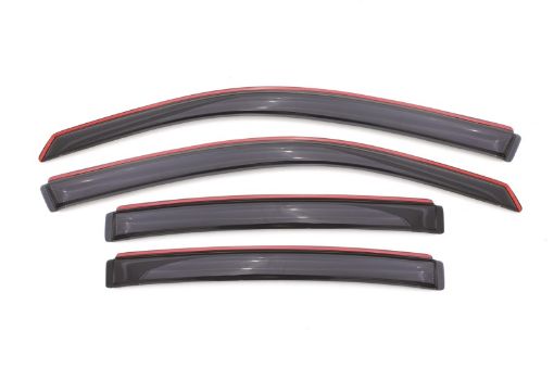 Picture of AVS 08 - 14 Dodge Avenger Ventvisor In - Channel Front Rear Window Deflectors 4pc - Smoke