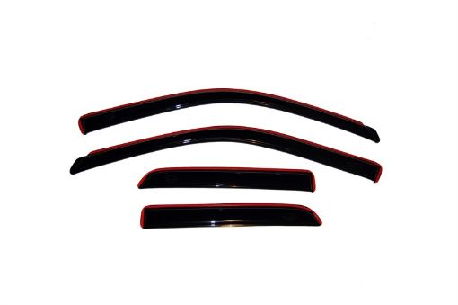Picture of AVS 09 - 18 Dodge RAM 1500 Quad Cab Ventvisor In - Channel Front Rear Window Deflectors 4pc - Smoke