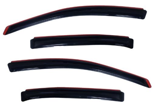Picture of AVS 10 - 18 Ford Taurus Ventvisor In - Channel Front Rear Window Deflectors 4pc - Smoke