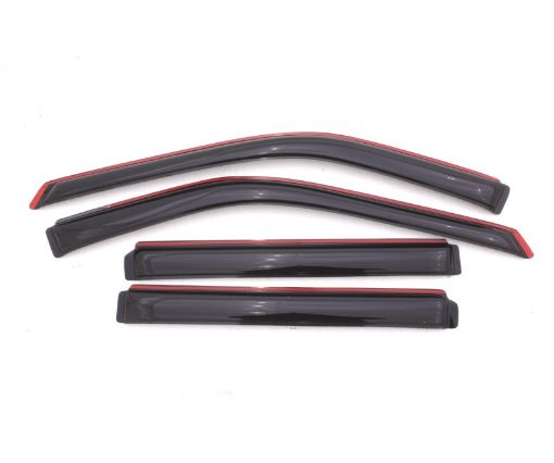Picture of AVS 11 - 18 Ford Explorer Ventvisor In - Channel Front Rear Window Deflectors 4pc - Smoke