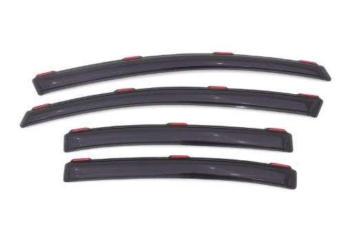 Picture of AVS 12 - 15 Honda Civic Ventvisor In - Channel Front Rear Window Deflectors 4pc - Smoke
