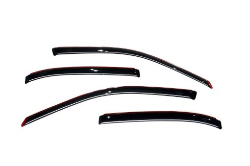 Picture of AVS 01 - 05 Honda Civic Ventvisor In - Channel Front Rear Window Deflectors 4pc - Smoke