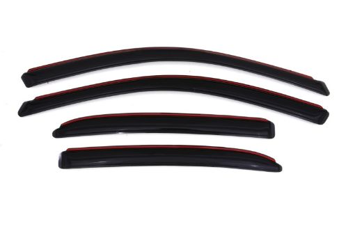 Picture of AVS 03 - 07 Honda Accord Ventvisor In - Channel Front Rear Window Deflectors 4pc - Smoke