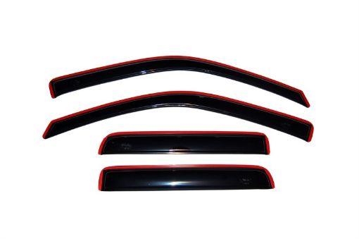 Picture of AVS 04 - 12 Chevy Colorado Crew Cab Ventvisor In - Channel Front Rear Window Deflectors 4pc - Smoke