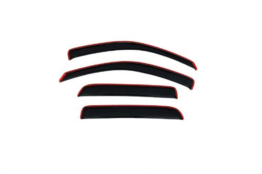 Picture of AVS 05 - 11 Dodge Dakota Quad Cab Ventvisor In - Channel Front Rear Window Deflectors 4pc - Smoke