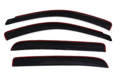 Picture of AVS 06 - 08 Dodge RAM 1500 Mega Cab Ventvisor In - Channel Front Rear Window Deflectors 4pc - Smoke