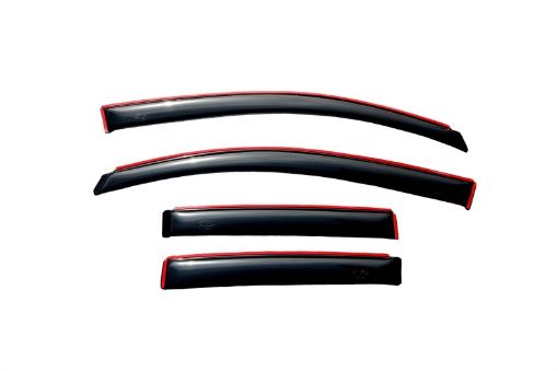 Picture of AVS 07 - 12 Dodge Caliber Ventvisor In - Channel Front Rear Window Deflectors 4pc - Smoke