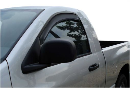 Picture of AVS 02 - 08 Dodge RAM 1500 Standard Cab Ventvisor In - Channel Window Deflectors 2pc - Smoke