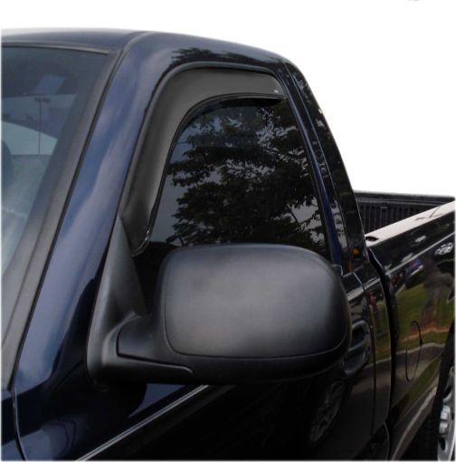 Picture of AVS 99 - 07 Chevy Silverado 1500 Standard Cab Ventvisor In - Channel Window Deflectors 2pc - Smoke