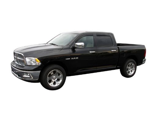 Picture of AVS 09 - 18 Dodge RAM 1500 Crew Cab Ventvisor Low Profile In - Channel Deflectors 4pc - Smoke