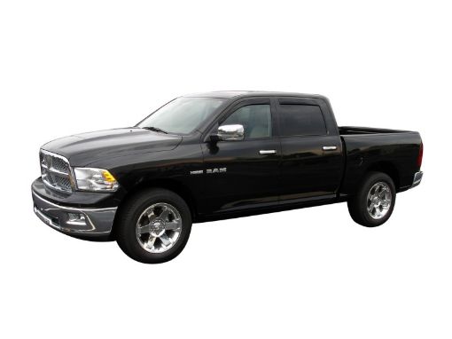 Picture of AVS 09 - 18 Dodge RAM 1500 Quad Cab Ventvisor Low Profile In - Channel Deflectors 4pc - Smoke