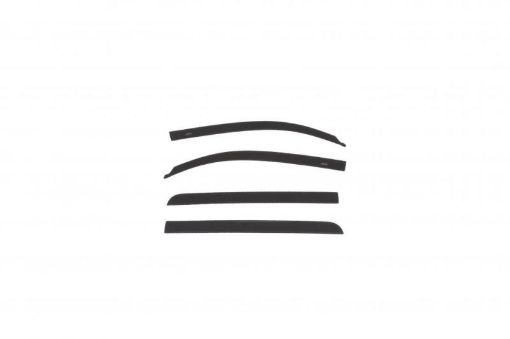 Picture of AVS 19 - 21 Toyota Tundra Crewmax Low Profile Color Match Ventvisors 4pc - Midnight Black Metallic