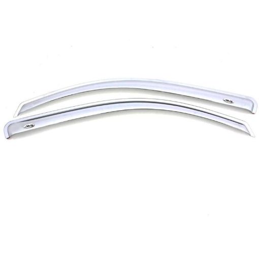 Picture of AVS 17 - 18 Nissan Titan Standard Cab Outside Mount Front Window Ventvisor 2pc - Chrome