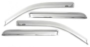Picture of AVS 11 - 14 Hyundai Sonata (New Body Style) Ventvisor Front Rear Window Deflectors 4pc - Chrome