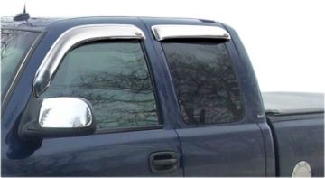 Picture of AVS 99 - 07 Chevy Silverado 1500 Ext. Cab Ventvisor Front Rear Window Deflectors 4pc - Chrome