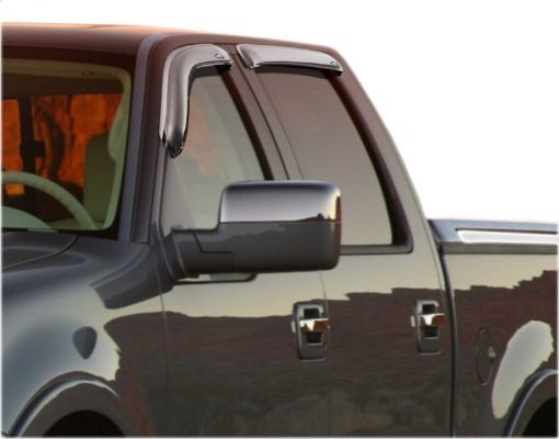 Picture of AVS 06 - 08 Lincoln Mark LT Ventvisor Outside Mount Front Rear Window Deflectors 4pc - Chrome